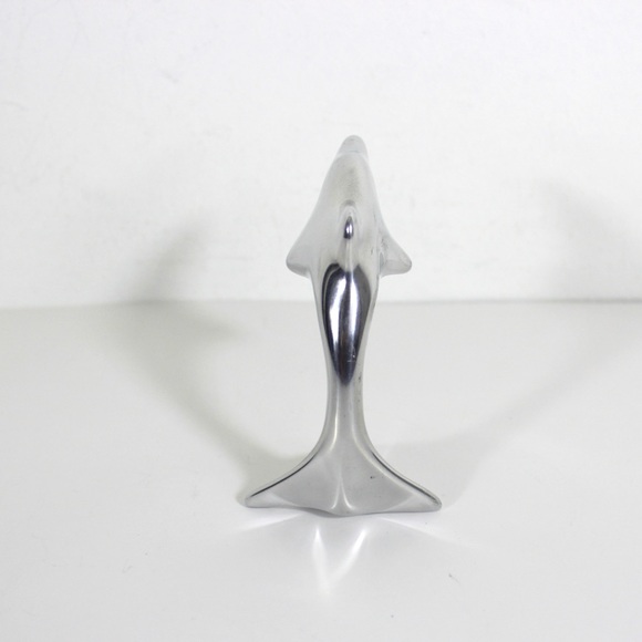 Mid Century Modern Hoselton Canada Aluminum Dolphin Sculpture Modernist Figurine - Picture 3 of 8